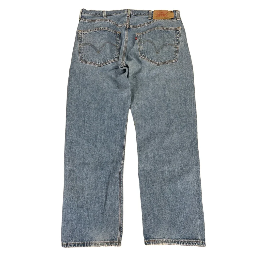 Levi's Men's Light Wash 501 Original Fit Button Fly Denim Jeans - 38x30